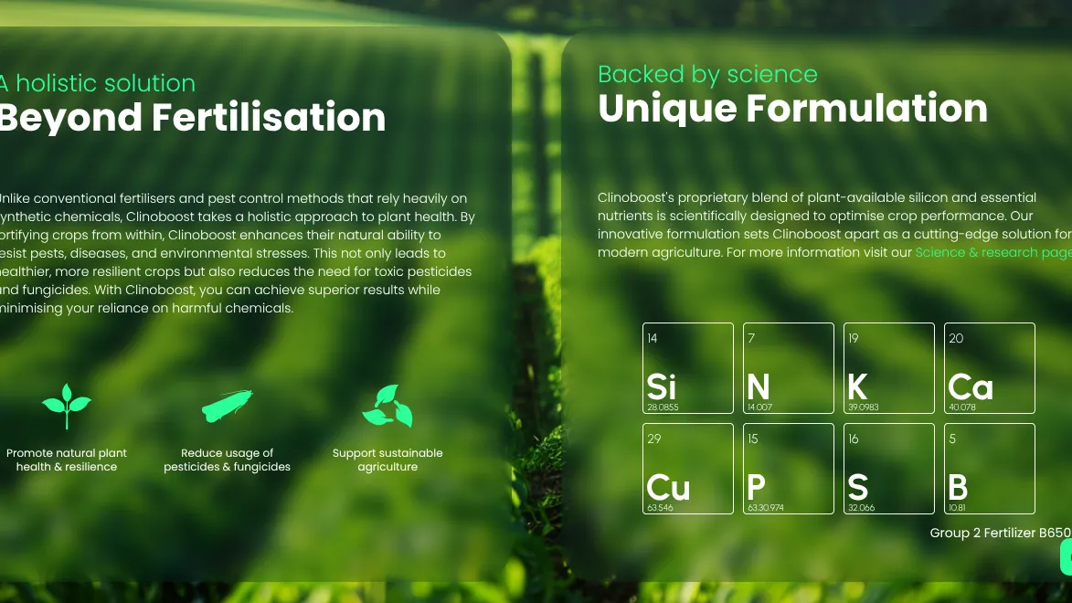 Beyond fertilisation and the product’s formulation, set out as elements