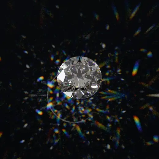 Moissanite, showing strong spectral fire